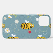 Coques Case-Mate iPhone Pollinant Les Abeilles, Flower Garden Scene. (Verso (horizontal))