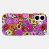 Coques Case-Mate iPhone pollinisateurs et zinnias (Verso (horizontal))