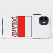 Coques Case-Mate iPhone Pologne Drapeau et nom (Dos (Horizontal))