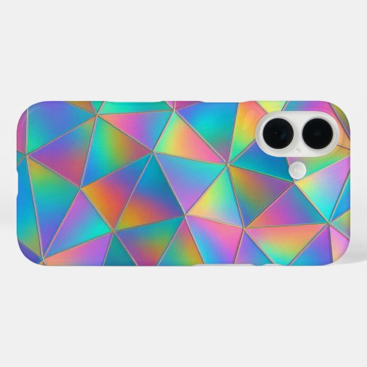 Coques Case-Mate iPhone Polygone iridescent (Verso (horizontal))