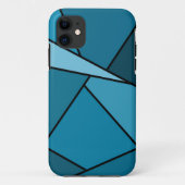 Coques Case-Mate iPhone Polygone Turquoise Abstrait (Dos)