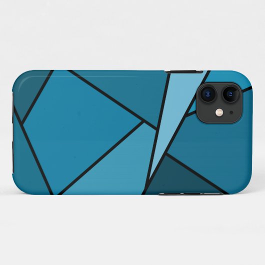 Coques Case-Mate iPhone Polygone Turquoise Abstrait (Dos (Horizontal))