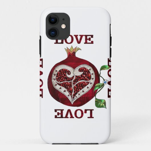 Coques Case-Mate iPhone Pomegranate Heart LOVE Valentine (Dos)