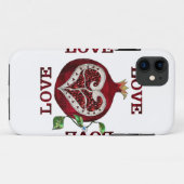Coques Case-Mate iPhone Pomegranate Heart LOVE Valentine (Dos (Horizontal))