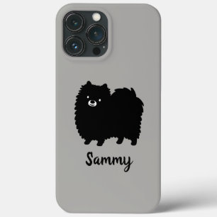 Case-Mate iPhone Case Pomeranian noir mignon chien de dessin animé perso
