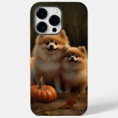 Coques Case-Mate iPhone Poméranien Chiot Automne Citrouille délice (Verso)