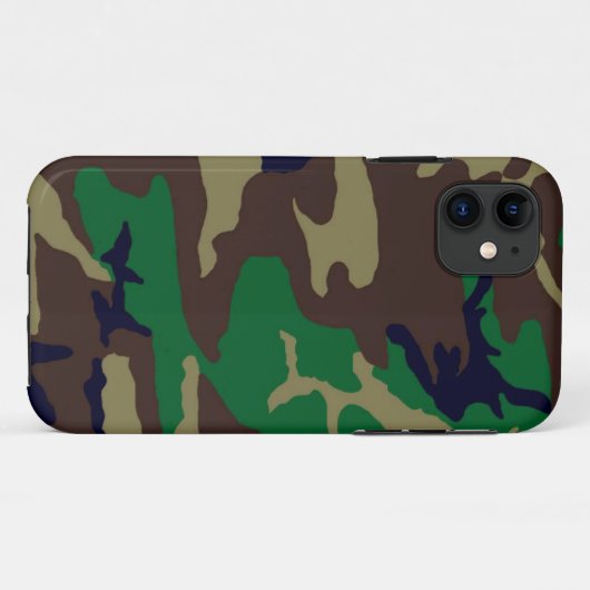 Coques Case-Mate iPhone Pomme Camouflage de bois (Dos (Horizontal))