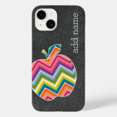 Coques Case-Mate iPhone Pomme enseignant personnalisée avec Motif Chevron  (Verso)