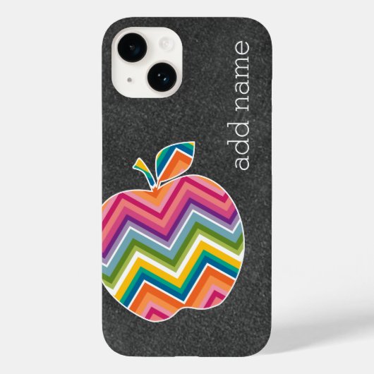 Coques Case-Mate iPhone Pomme enseignant personnalisée avec Motif Chevron  (Verso)