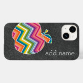 Coques Case-Mate iPhone Pomme enseignant personnalisée avec Motif Chevron  (Verso (horizontal))