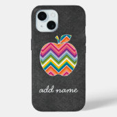 Coques Case-Mate iPhone Pomme enseignant personnalisée avec Motif Chevron  (Verso)