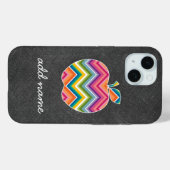 Coques Case-Mate iPhone Pomme enseignant personnalisée avec Motif Chevron  (Verso (horizontal))