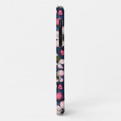 Coques Case-Mate iPhone Pomme fleurit sur un bleu foncé (Dos/Gauche)