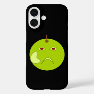 Coques iPhone 16 Pomme maléfique avec cicatrice Halloween