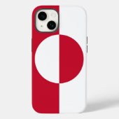 Coques Case-Mate iPhone Pomme patriotique 14 Coque-Mate, drapeau du Groenl (Verso)