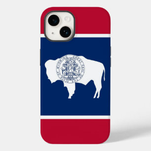 Coque Pour iPhone 14 Pomme patriotique 14 Coque-Mate, drapeau du Wyomin