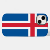 Coques Case-Mate iPhone Pomme patriotique 14 Coque-Mate, drapeau islandais (Verso (horizontal))