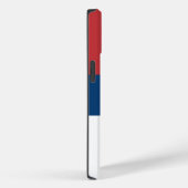 Coques Case-Mate iPhone Pomme patriotique 14 Coque-Mate, drapeau serbe (Verso / Droite)