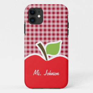 Case-Mate iPhone Case Pomme sur Carmine Red En vichy