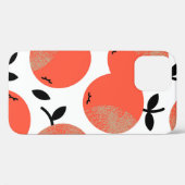 Coques Case-Mate iPhone Pommes rouges : Motif texturé doré. (Verso (horizontal))