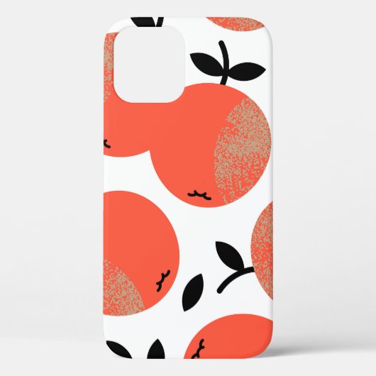 Coques Case-Mate iPhone Pommes rouges : Motif texturé doré. (Verso)