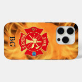 Coques Case-Mate iPhone Pompier Croix Maltese Secourt feu flamme (Verso (horizontal))