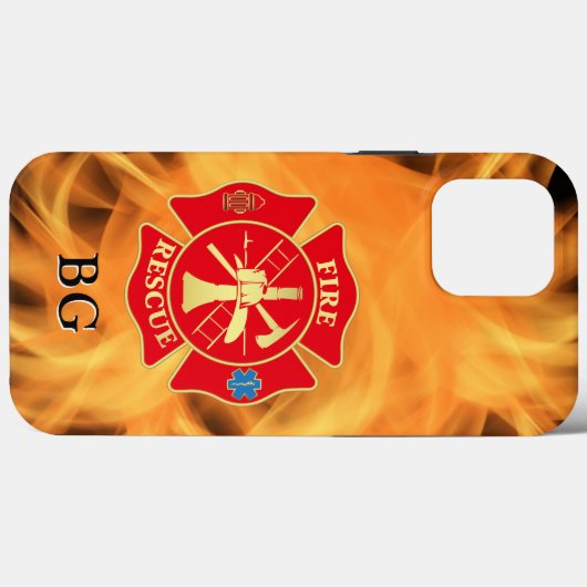 Coques Case-Mate iPhone Pompier Croix Maltese Secourt feu flamme (Verso (horizontal))