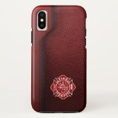 Coques Case-Mate iPhone Pompier en cuir imprimé (Dos)
