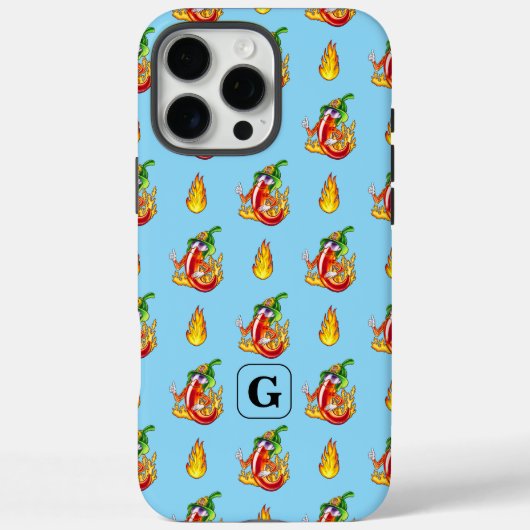 Coques Case-Mate iPhone Pompier et Motif de flamme Option initiale (Verso)