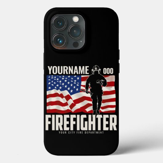 Coques Case-Mate iPhone Pompier personnalisé Secourir USA Drapeau Patrioti (Verso)