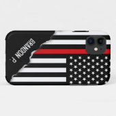 Coques Case-Mate iPhone Pompier Styled arraché drapeau américain Personnal (Dos (Horizontal))