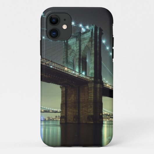 Coques Case-Mate iPhone Pont Brooklyn la nuit Manhattan Bridge (Dos)