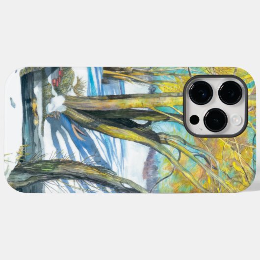 Coques Case-Mate iPhone pont en hiver Peinture Watercol (Verso (horizontal))