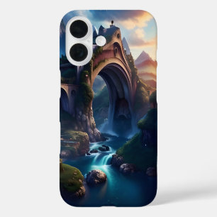 Coques iPhone 16 Pont Montagneux Au-Dessus Des Cascades
