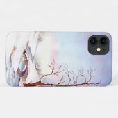 Coques Case-Mate iPhone Pont Snowy Aquarelle Paysage Peinture (Dos (Horizontal))