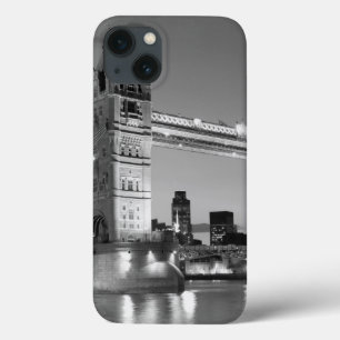 Etui iPhone 13 Pont Tour de Londres blanc noir