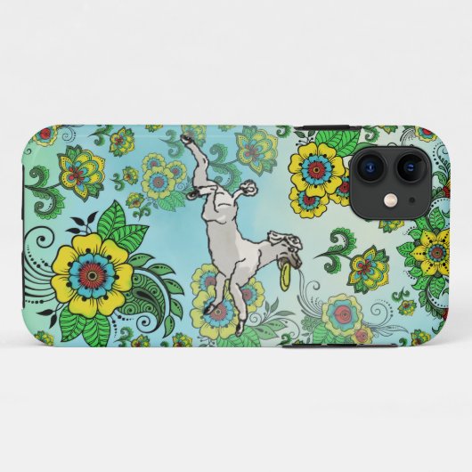 Coques Case-Mate iPhone Poodle blanc avec frisbee (Dos (Horizontal))