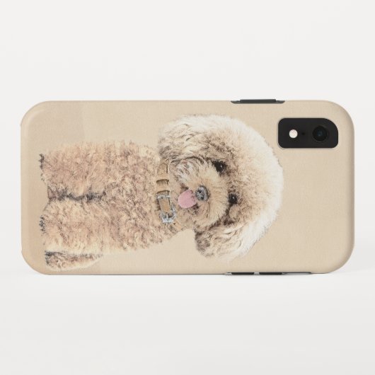 Coques Case-Mate iPhone Poodle Miniature Toy Apricot Crème Chien Brown Art (Dos (Horizontal))