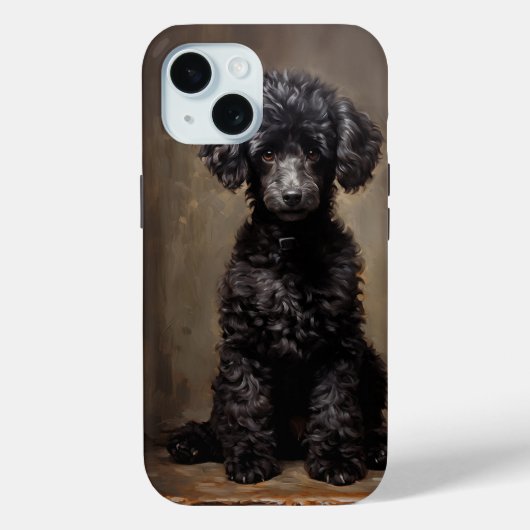 Coques Case-Mate iPhone Poodle noir (Verso)