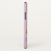 Coques Case-Mate iPhone Poodle violet Floral Amoureux des chiens Design mi (Dos/Droite)