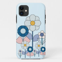 Pop art basique pastel fleurs champ