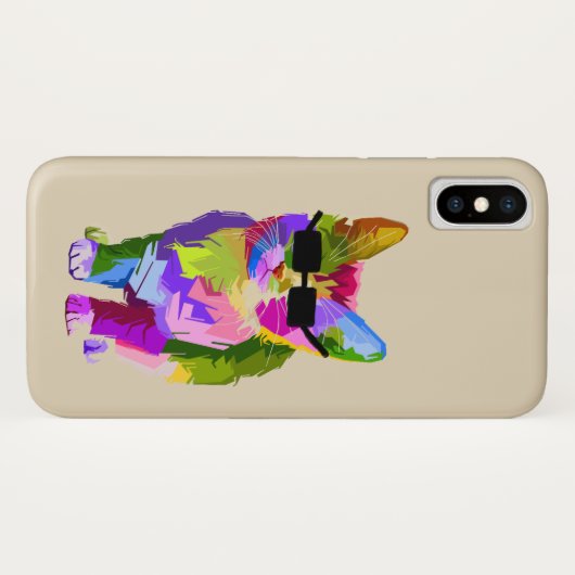 Coques Case-Mate iPhone Pop Art cool chat kitty art (Dos (Horizontal))