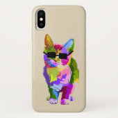 Coques Case-Mate iPhone Pop Art cool chat kitty art (Dos)