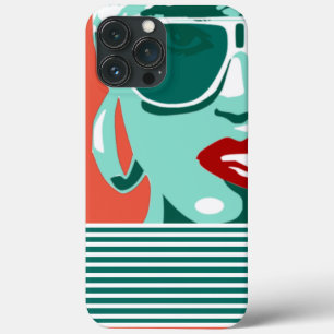 Case-Mate iPhone Case Pop Art Femme Lunettes de soleil blanches mordant