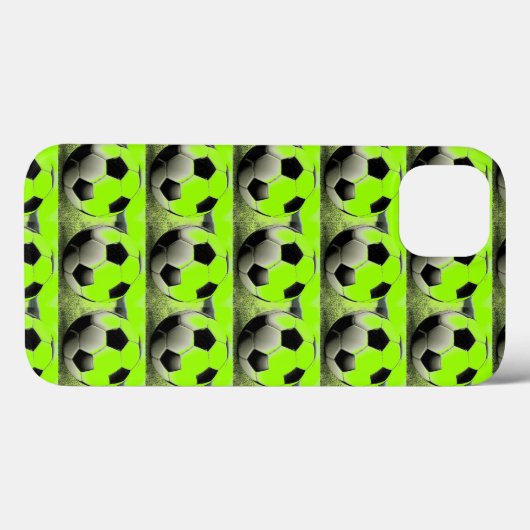 Coques Case-Mate iPhone Pop Art Green Soccer Balls (Verso (horizontal))
