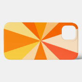 Coques Case-Mate iPhone Pop Art Modern 60s Funky Geometry Rays in Orange (Verso (horizontal))