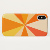 Coques Case-Mate iPhone Pop Art Modern 60s Funky Geometry Rays in Orange (Dos (Horizontal))