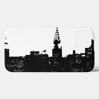 Etui iPhone 13 Pop Art noir blanc NY Manhattan