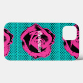 Coques Case-Mate iPhone Pop-Art Rose Chaud Roses Retro Rockabilly (Verso (horizontal))