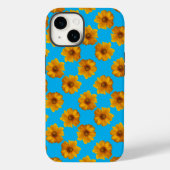 Coques Case-Mate iPhone Pop Art turquoise et marguerite jaune (Verso)